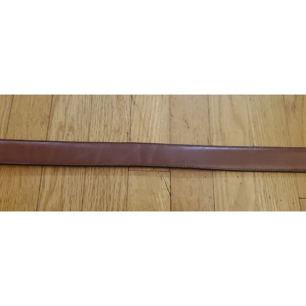 Cabelas Belt Mens 34 Brown Leather  Detachable Buckle ZIPPER Inside Style 2905